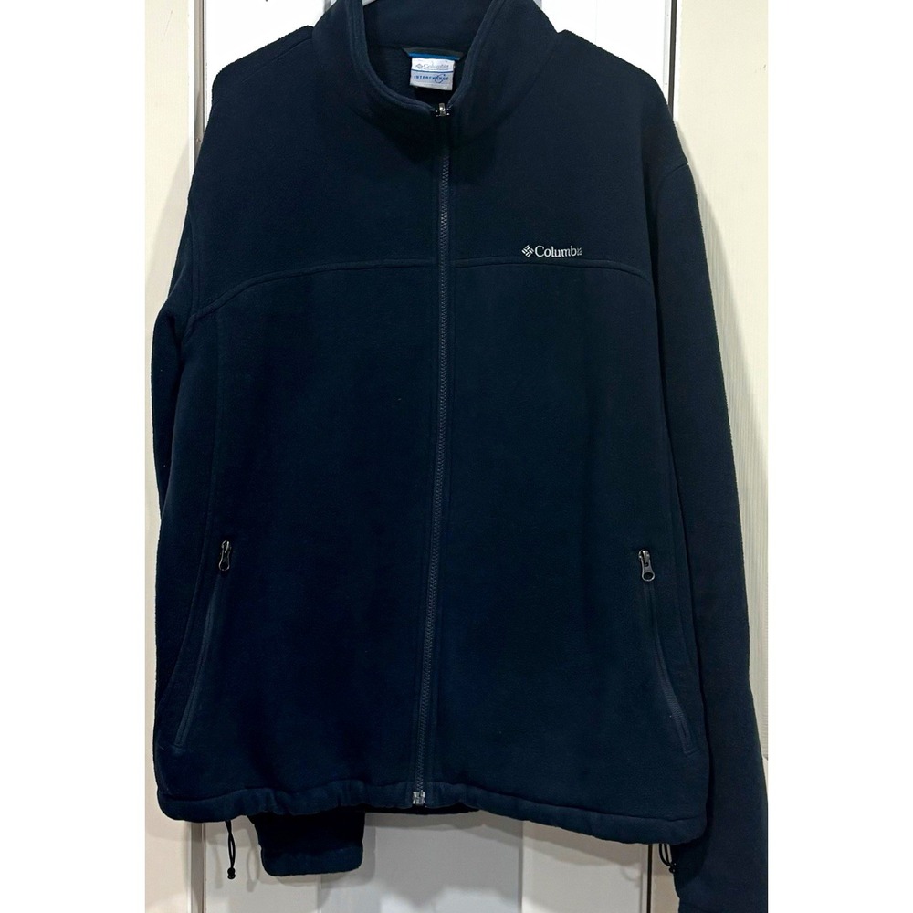 Columbia Interchange Men's Black Fleece Full Zip Mock Neck Sweatshirt XL